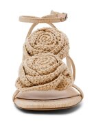 Steve Madden Равни сандали с флорални апликации Бежов