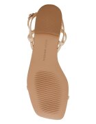 Steve Madden Равни сандали с флорални апликации Бежов