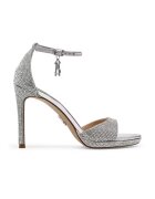 Steve Madden Сандали Evers-R с каишка на глезена и декоративни камъни - Сребрист