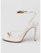 Steve Madden Сандали от еко кожа с ток - Бял/Златист