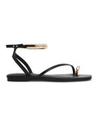 Steve Madden Сандали от кожа с ниска подметка - Златист - Черен -