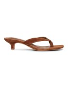 Steve Madden Сандали от велур Tracie с котешки ток и разделител за палеца - Карамел