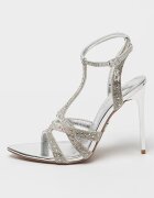 Steve Madden Сандали Scope с ток и декоративни камъни Сребрист