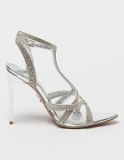 Steve Madden Сандали Scope с ток и декоративни камъни Сребрист
