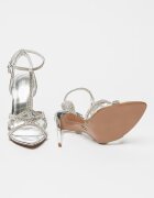Steve Madden Сандали Scope с ток и декоративни камъни Сребрист