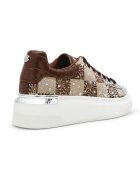 Steve Madden Скосени маратонки с декоративни камъни Златист Кафяв