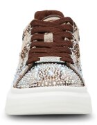 Steve Madden Скосени маратонки с декоративни камъни Златист Кафяв