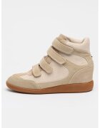 Steve Madden Скосени спортни обувки Mustang с велкро - Бежов/Камел