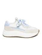 Steve Madden Скосени спортни обувки под глезена - Бял/Слонова кост/Ледено синьо