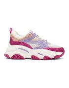 Steve Madden Скосени спортни обувки Privy с декоративни камъни - Фуксия/Сиво-кафяв/Бял