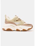 Steve Madden Скосени спортни обувки с декоративни камъни - Бял/Светло кафяво/Крем