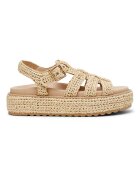 Steve Madden Сплетени сандали на равна платформа Светло бежово
