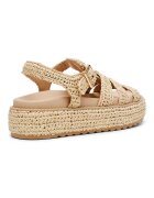 Steve Madden Сплетени сандали на равна платформа Светло бежово