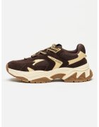 Steve Madden Спортни обувки Ample с мрежа и връзки - Тъмнокафяв/Слонова кост