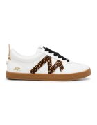 Steve Madden Спортни обувки Degree с велур - Бял/Тъмнокафяв