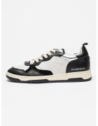 Steve Madden Спортни обувки Easton от кожа и велур - Мръснобял/Сребрист