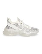 Steve Madden Спортни обувки Maxima-R с декоративни камъни - Бял/Сребрист