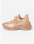 Steve Madden Спортни обувки Maxima с декоративни камъни - Светлорозов/Бежов
