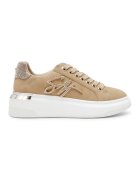 Steve Madden Спортни обувки от еко велур с масивен ток - Бежов