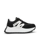 Steve Madden Спортни обувки от велур и текстил Бял/Черен