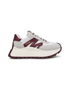 Steve Madden Спортни обувки от велур и текстил - Бял/Светло сив/Тъмновиолетов