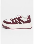 Steve Madden Спортни обувки с декоративни камъни и равна платформа - Бял/Тъмновиолетов