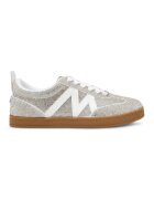 Steve Madden Спортни обувки с пайети и връзки - Бял/Карамел/Сребрист