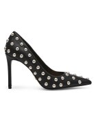 Steve Madden Стилето от еко кожа с капси Черен/Сребрист