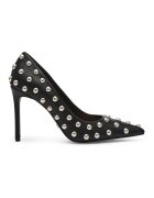 Steve Madden Стилето от еко кожа с капси - Черен/Сребрист
