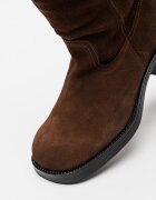 Steve Madden Велурени ботуши до коляното Banner Тъмнокафяв