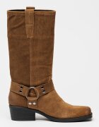 Steve Madden Велурени ботуши до прасеца Ruskin Светлокафяв