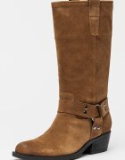 Steve Madden Велурени ботуши до прасеца Ruskin Светлокафяв