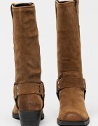 Steve Madden Велурени ботуши до прасеца Ruskin Светлокафяв