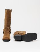 Steve Madden Велурени ботуши до прасеца Ruskin Светлокафяв