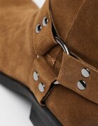 Steve Madden Велурени ботуши до прасеца Ruskin Светлокафяв