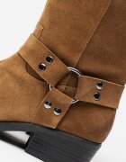 Steve Madden Велурени ботуши до прасеца Ruskin Светлокафяв
