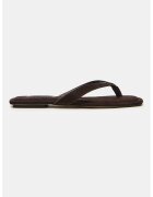 Steve Madden Велурени чехли с квадратен връх - Коняк кафяв