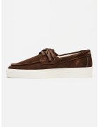 Steve Madden Велурени мокасини Leeway с лого - Тъмнокафяв