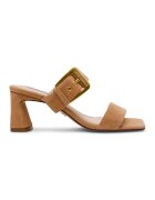 Steve Madden Велурени сандали Toriann с тока - Бежов