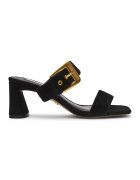 Steve Madden Велурени сандали Toriann с тока - Черен