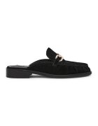 Steve Madden Велурено сабо с верижка - Черен -