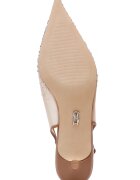 Steve Madden Заострени обувки Katty с отворена пета Кафяв/Сребрист