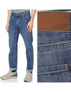 Straight Мъжки дънки Wrangler - прав модел - сини