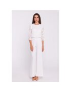 Stylove Гащеризон с широки панталони и дантелена горна част