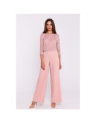 Stylove Гащеризон с широки панталони и дантелена горна част