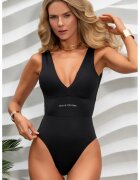 Sugar Couture Цял бански костюм The Signature Brazilian Body" с V-образно деколте - "