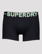 Superdry & Co Боксерки с лого на талията - 3 чифта Черен/Тъмнозелен/Ментово зелено