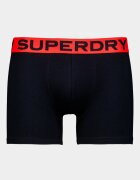 Superdry & Co Боксерки с памук с лого - 3 чифта Черен/Мандарина