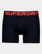 Superdry & Co Боксерки с памук с лого - 3 чифта Черен/Мандарина