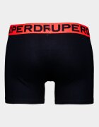 Superdry & Co Боксерки с памук с лого - 3 чифта Черен/Мандарина
